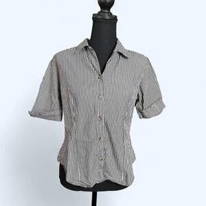 Black and white Charter Club button-up shirt Size 6